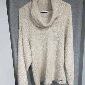 Abercrombie & Fitch cream cowl-neck textured sweater - size XL